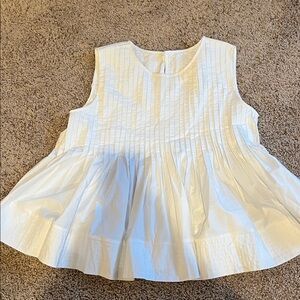 Commense Ivory Pleated Blouse